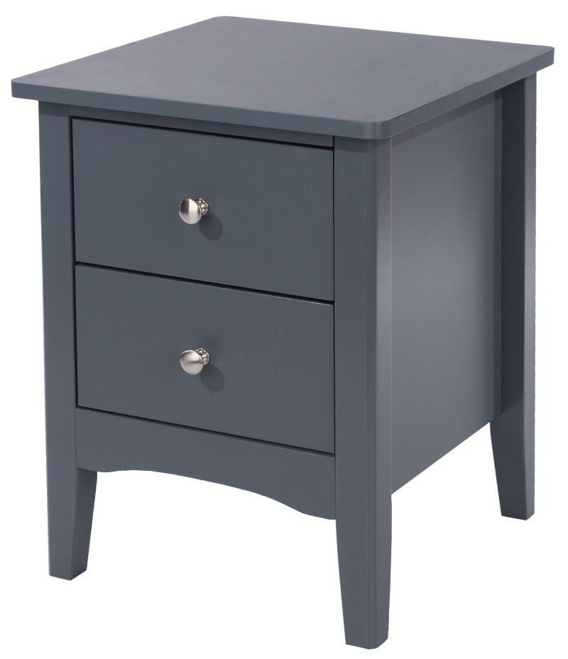 Como Bedside Cabinet - 2 Drawer Petite - Blue Painted