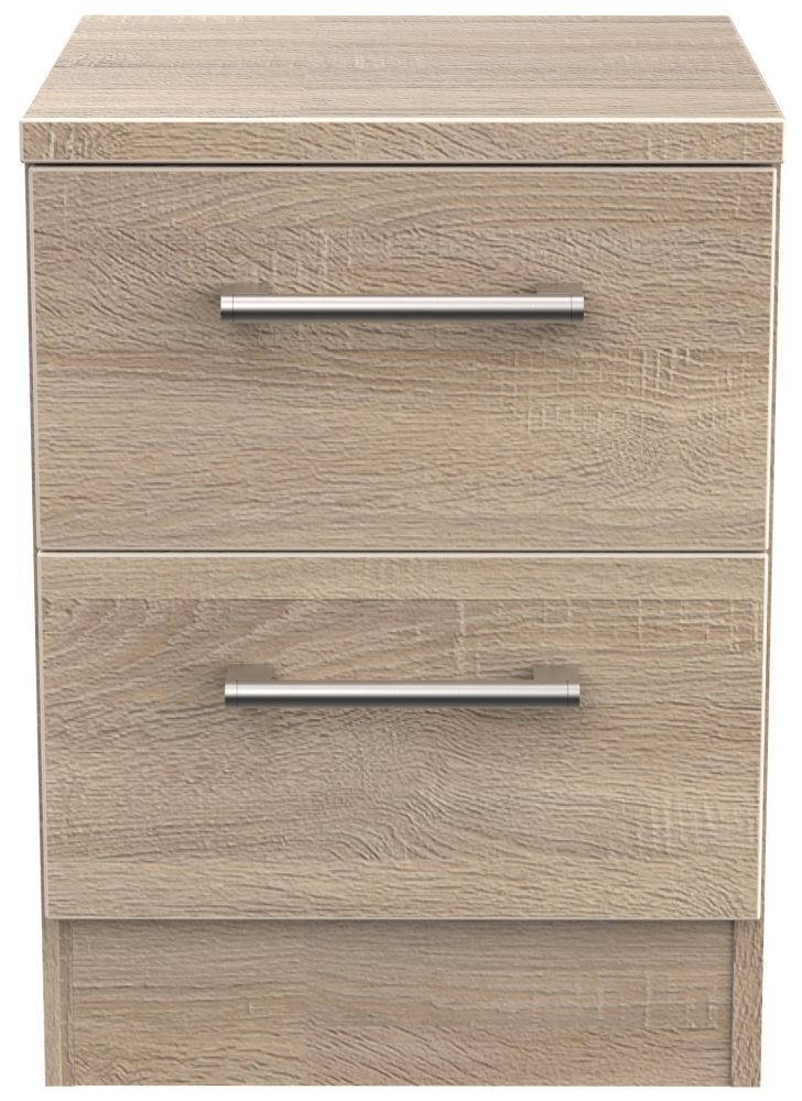 Devon Bedside Cabinet - 2 Drawer - Oak