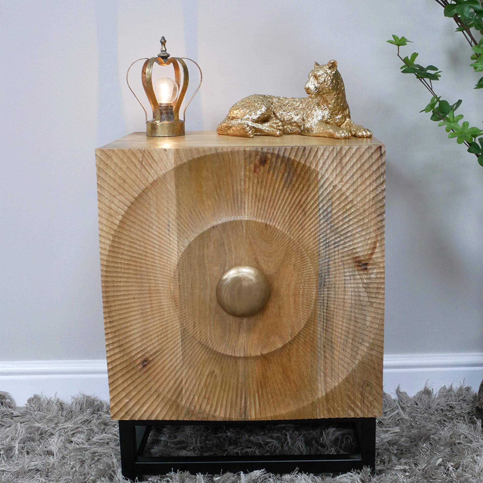 Bedside Cabinet - 1 Door - Mango Wood