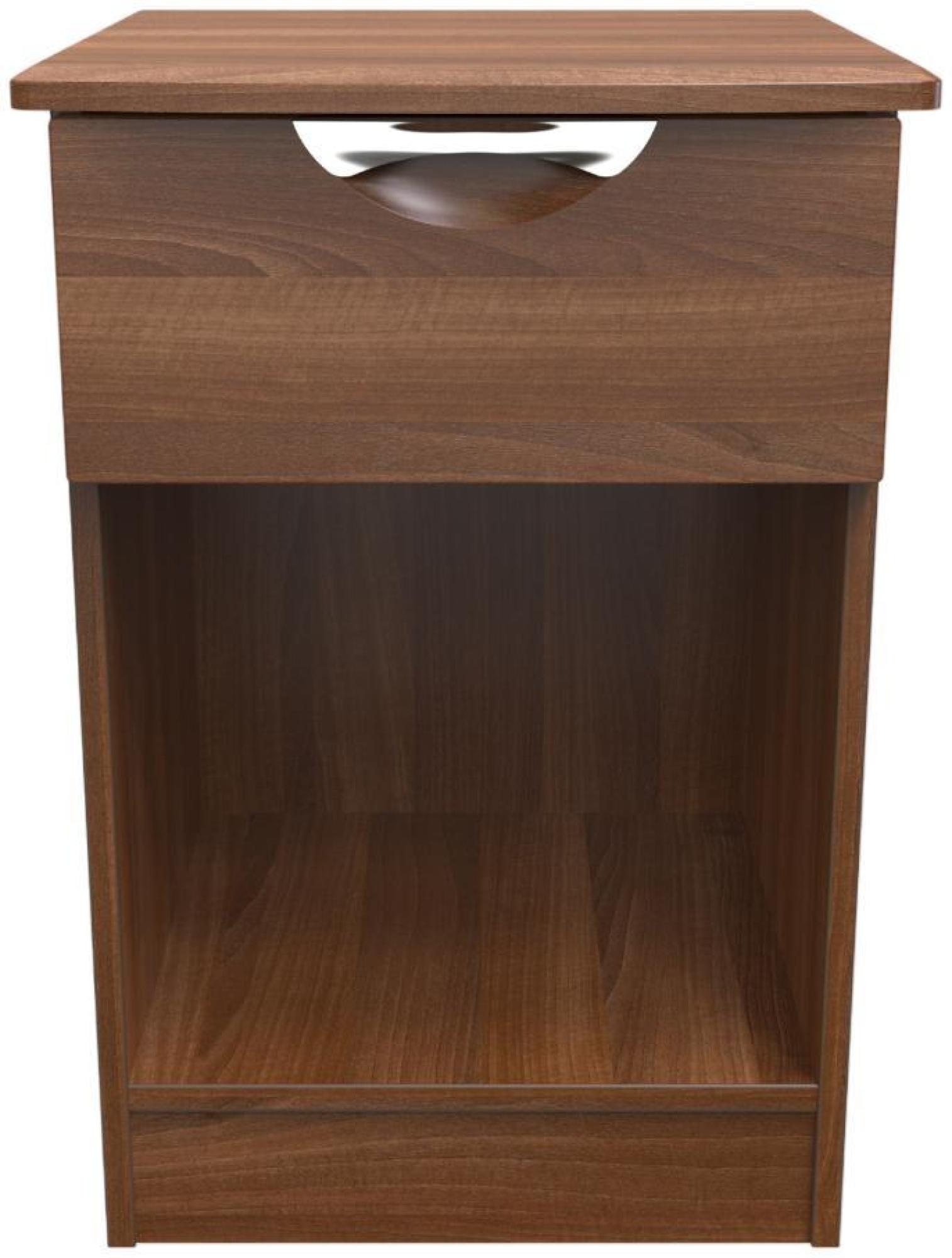 Flora Bedside Cabinet - 1 Drawer - Walnut