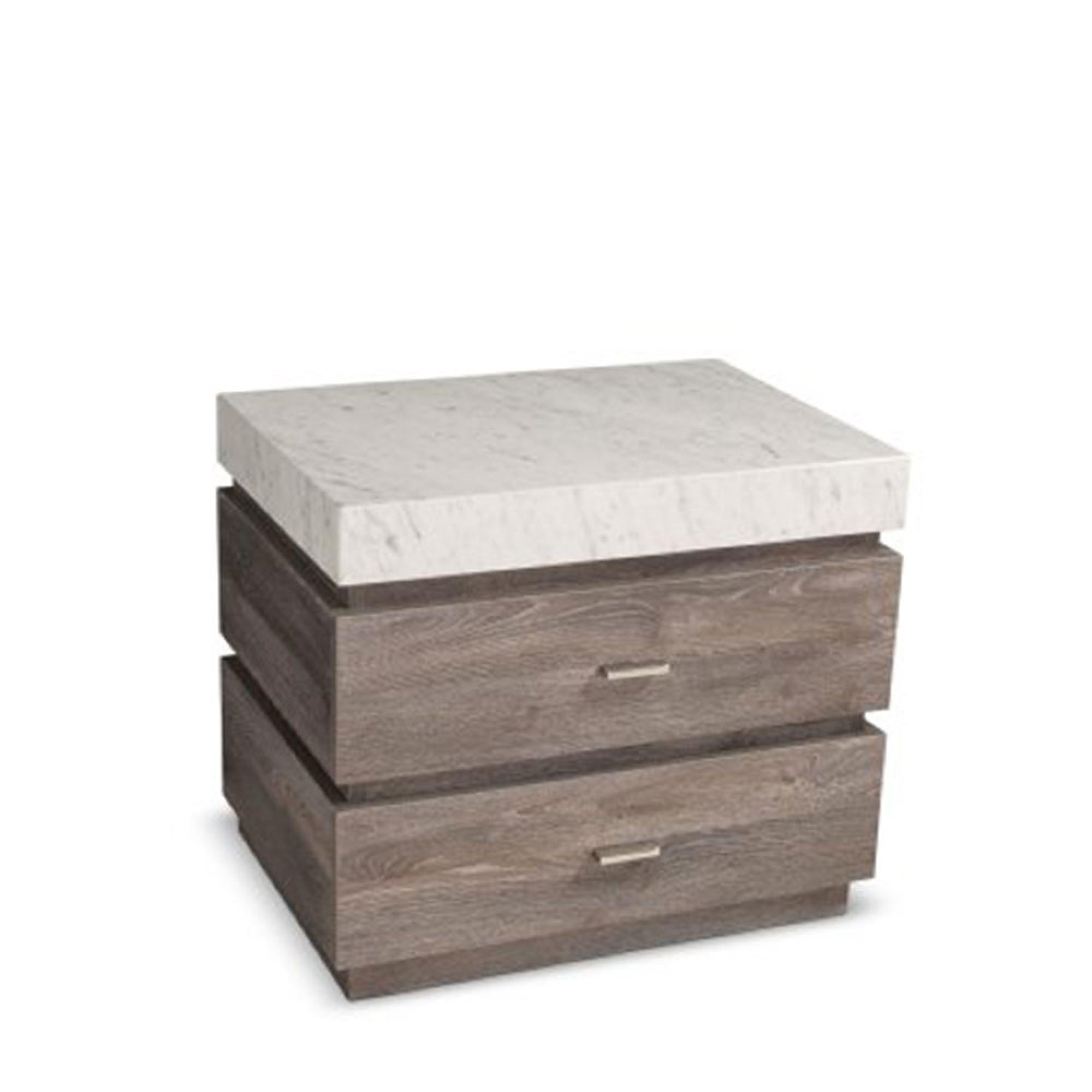 Goya Bedside Cabinet - Marble Top - 2 Drawer - Variation Available