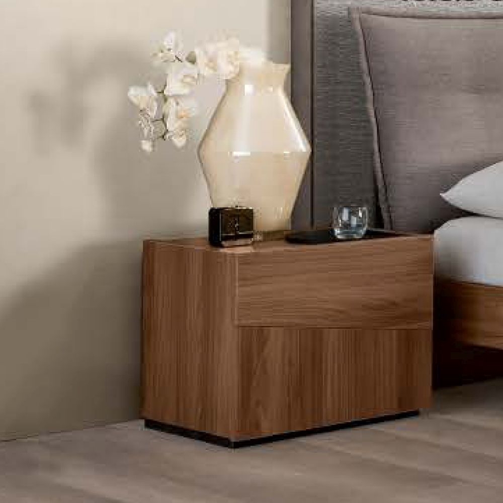 Storm Bedside Cabinet - 2 Drawer - Wooden