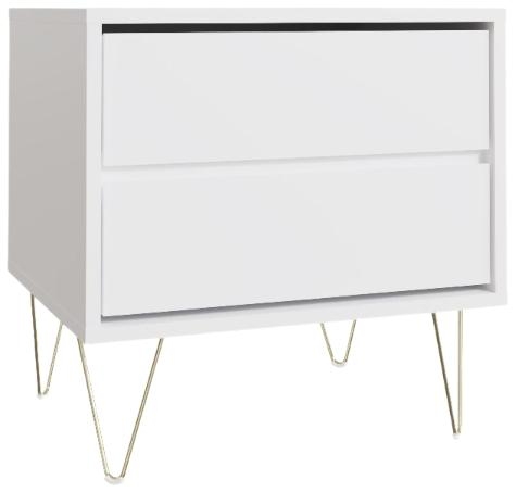 Montour Bedside Cabinet - 2 Drawer - White
