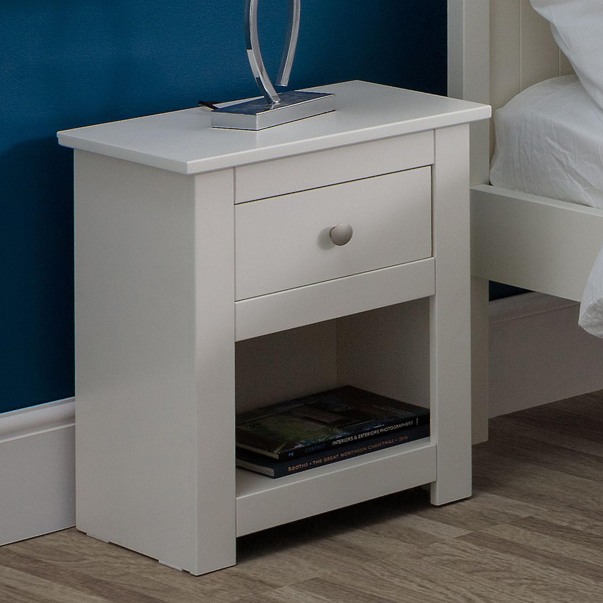 Radley Bedside Cabinet - 1 Drawer - White