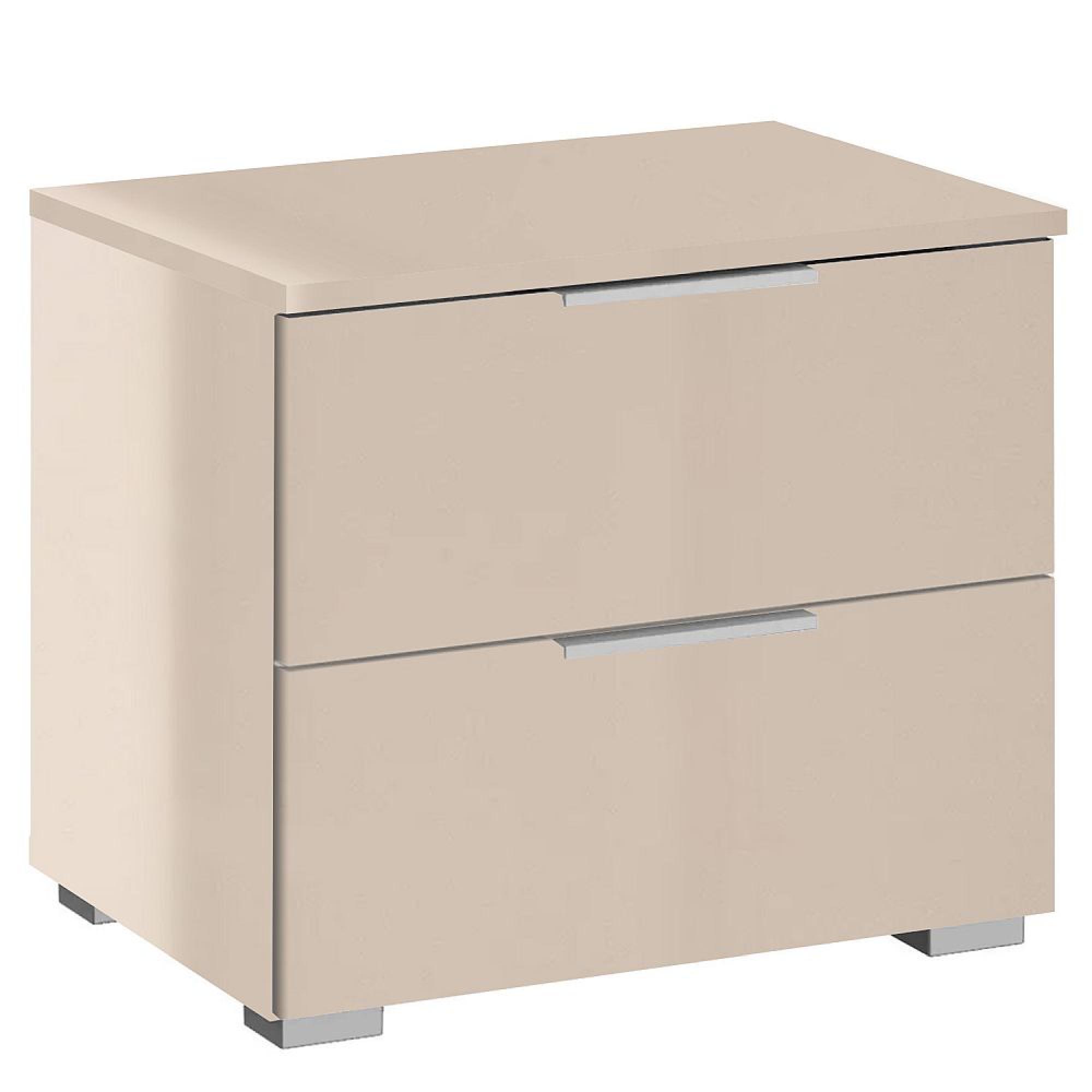 Alabama Bedside Cabinet - 2 Drawer - Champagne