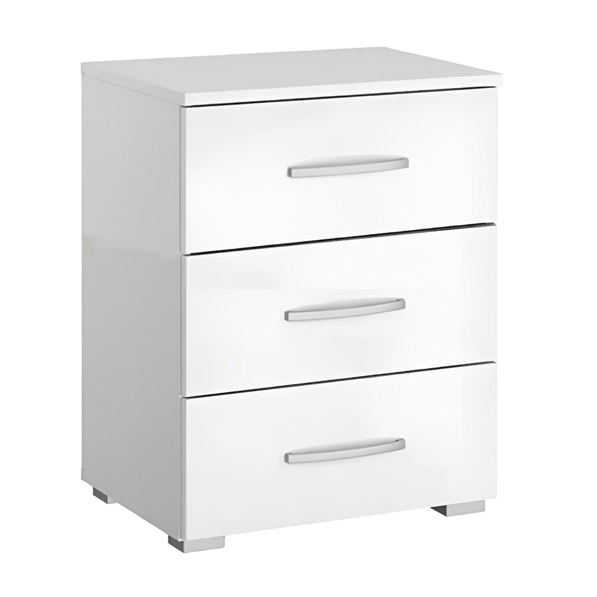 Alegro Bedside Cabinet - Alpine White - 3 Drawer