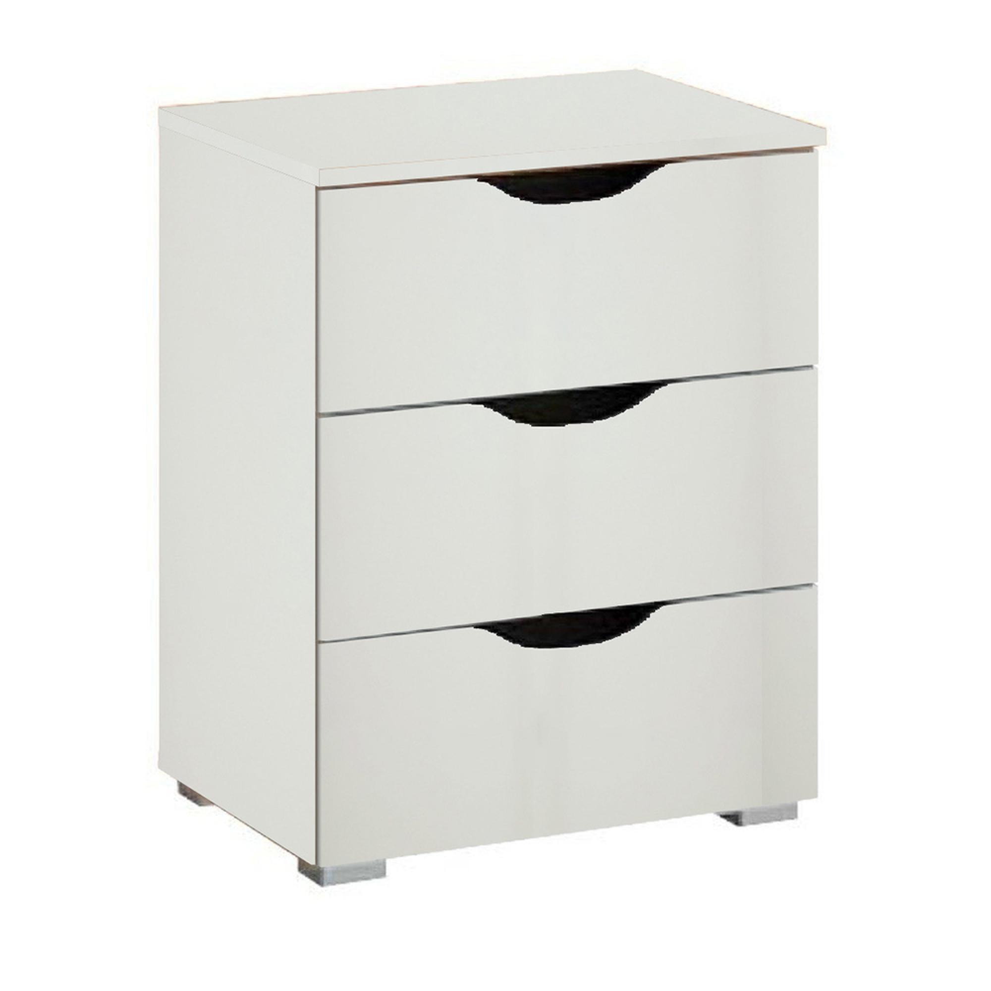 Arnstein Bedside Cabinet - Alpine White - 3 Drawer