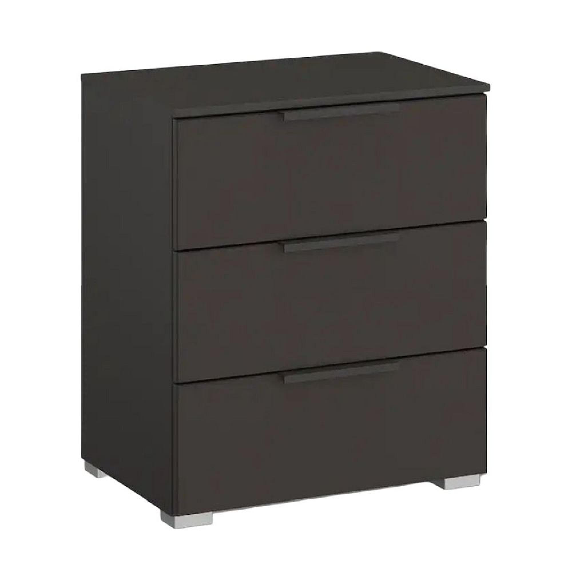 Skat Meridian Bedside Cabinet - 3 Drawer - Graphite