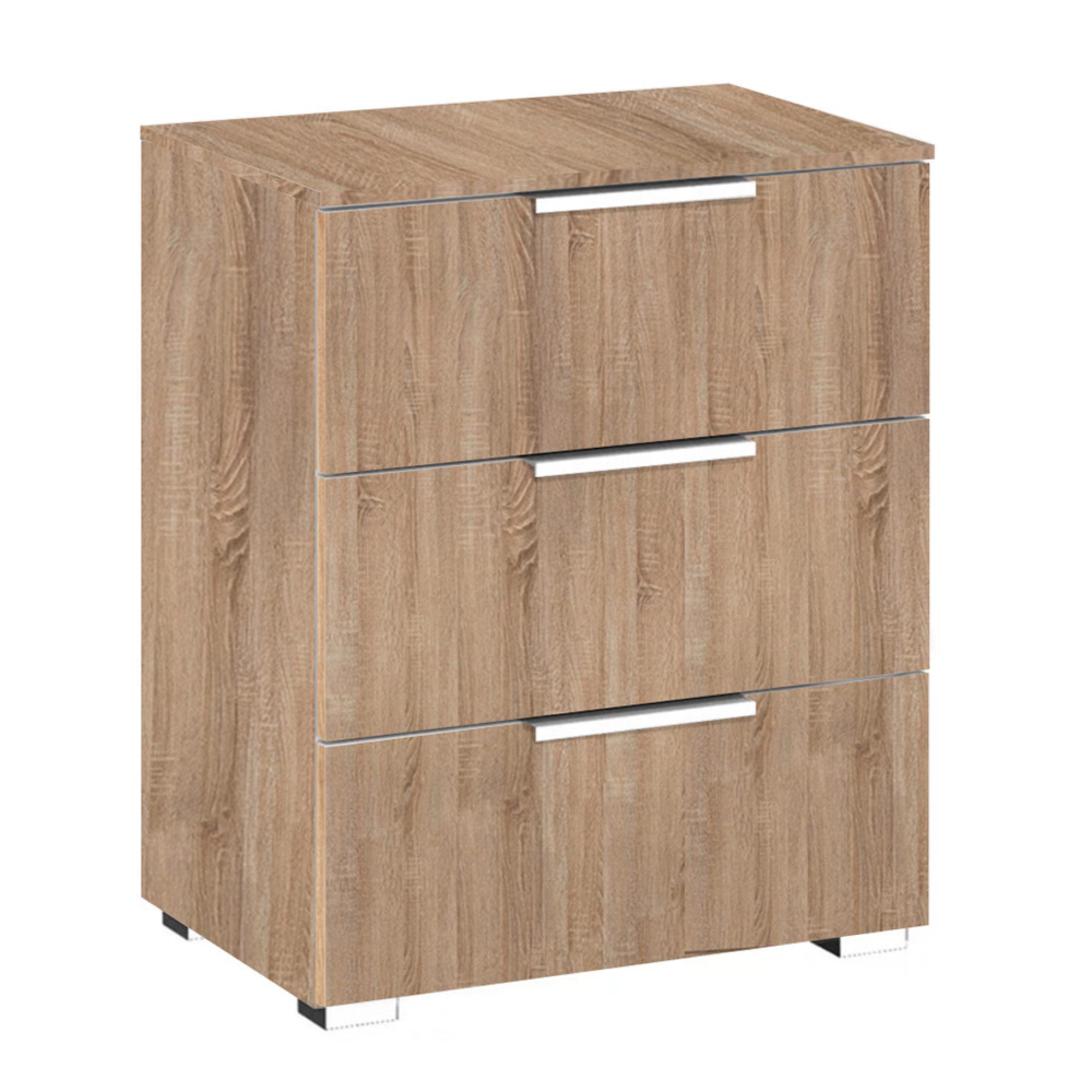 Texas Bedside Cabinet - 3 Drawer - Sonoma Oak