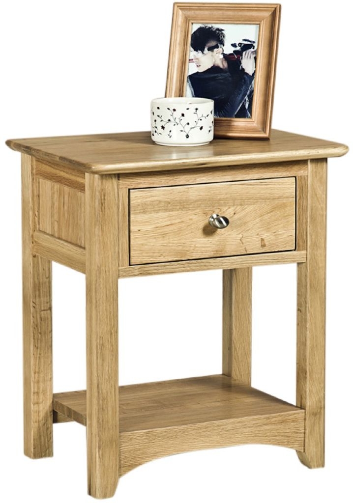 Shaker Bedside Table - 1 Drawer - Oak