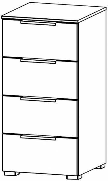 6H25 : 4 Drawer Chest - High Polish Front
