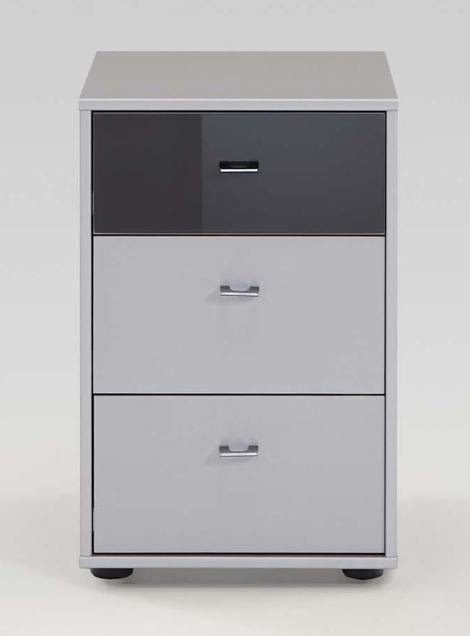 Tokio Bedside Cabinet - 3 Drawer - Alpine White - Variation Available