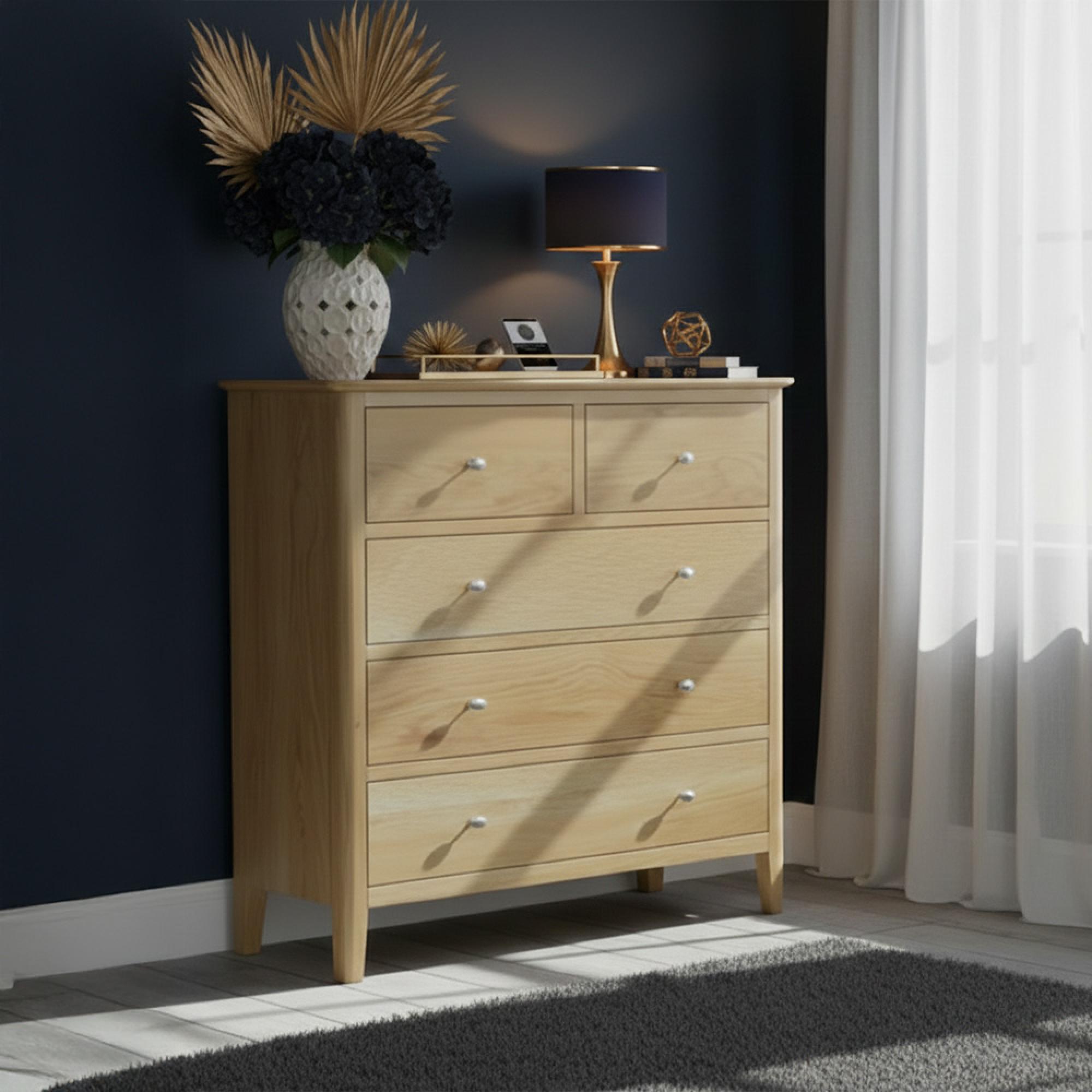 Bath Chest of Drawers - 2+3 Drawer - Oak