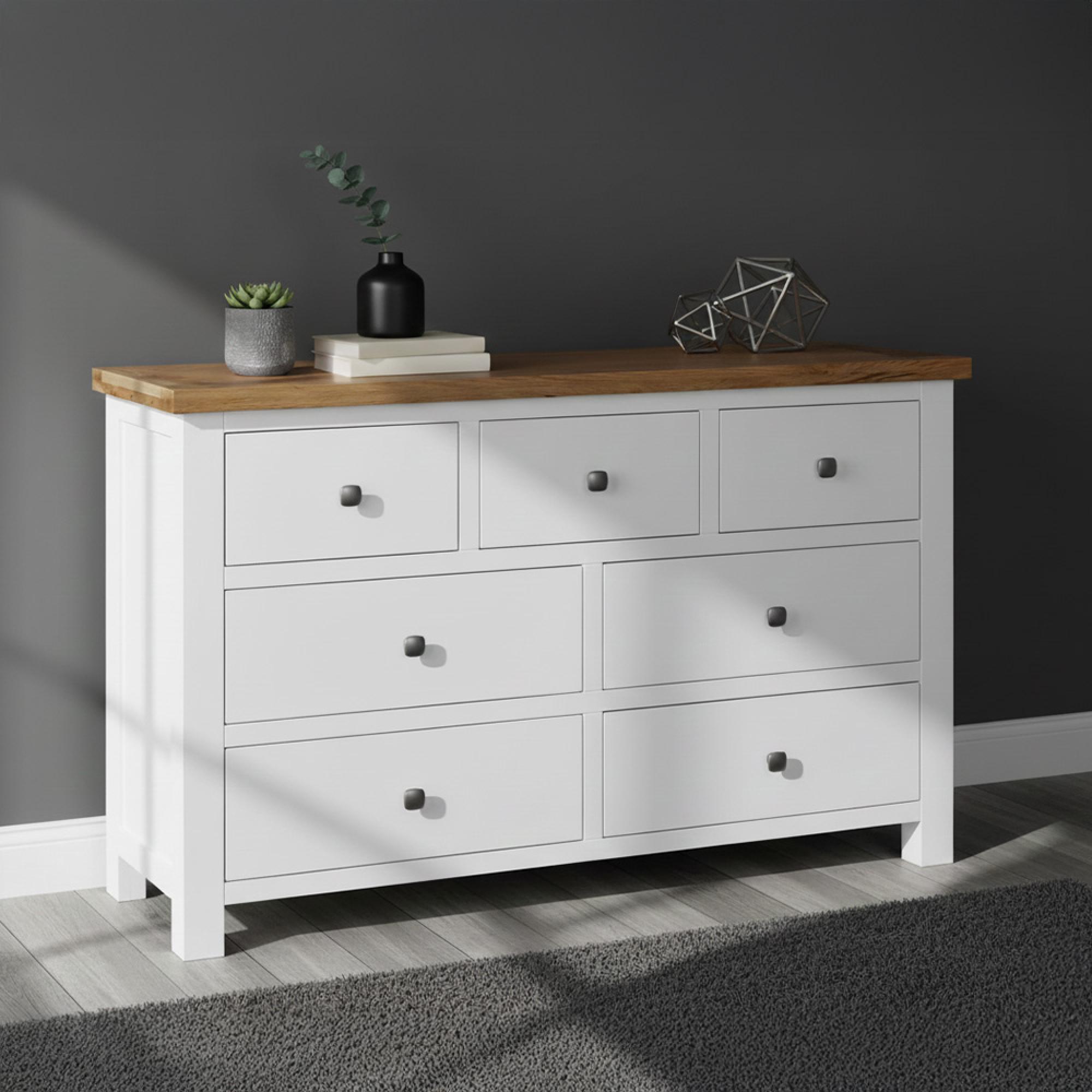 Lundy Chest - 3+4 Drawer - White Painted