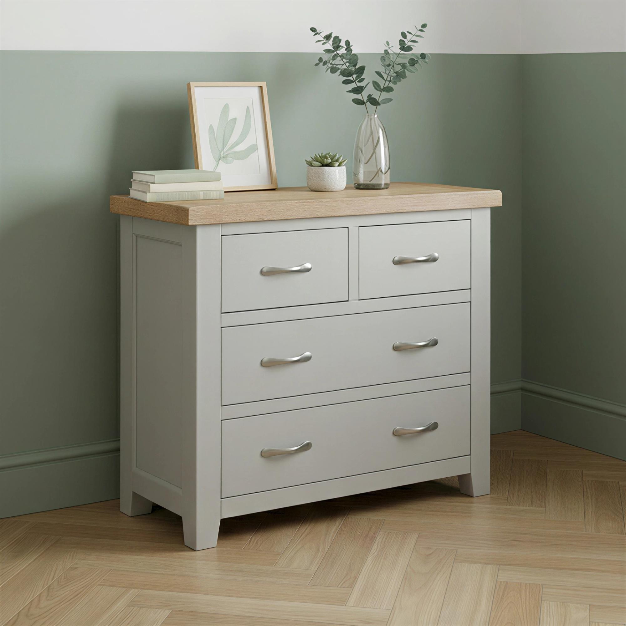 Wilmont Chest - 2+2 Drawer - Grey Painted