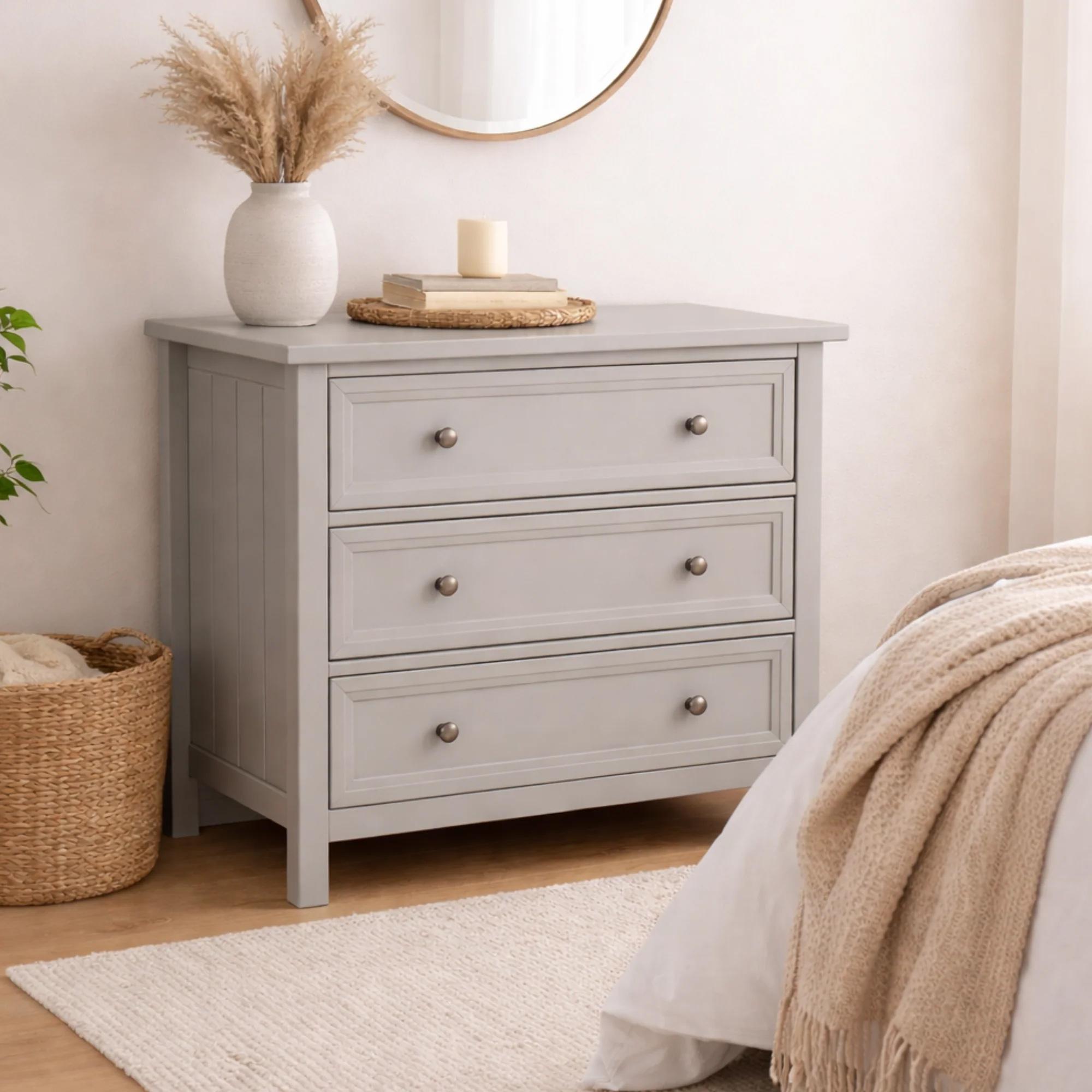 Maine Chest of Drawers - 3 Drawer - Small - Grey