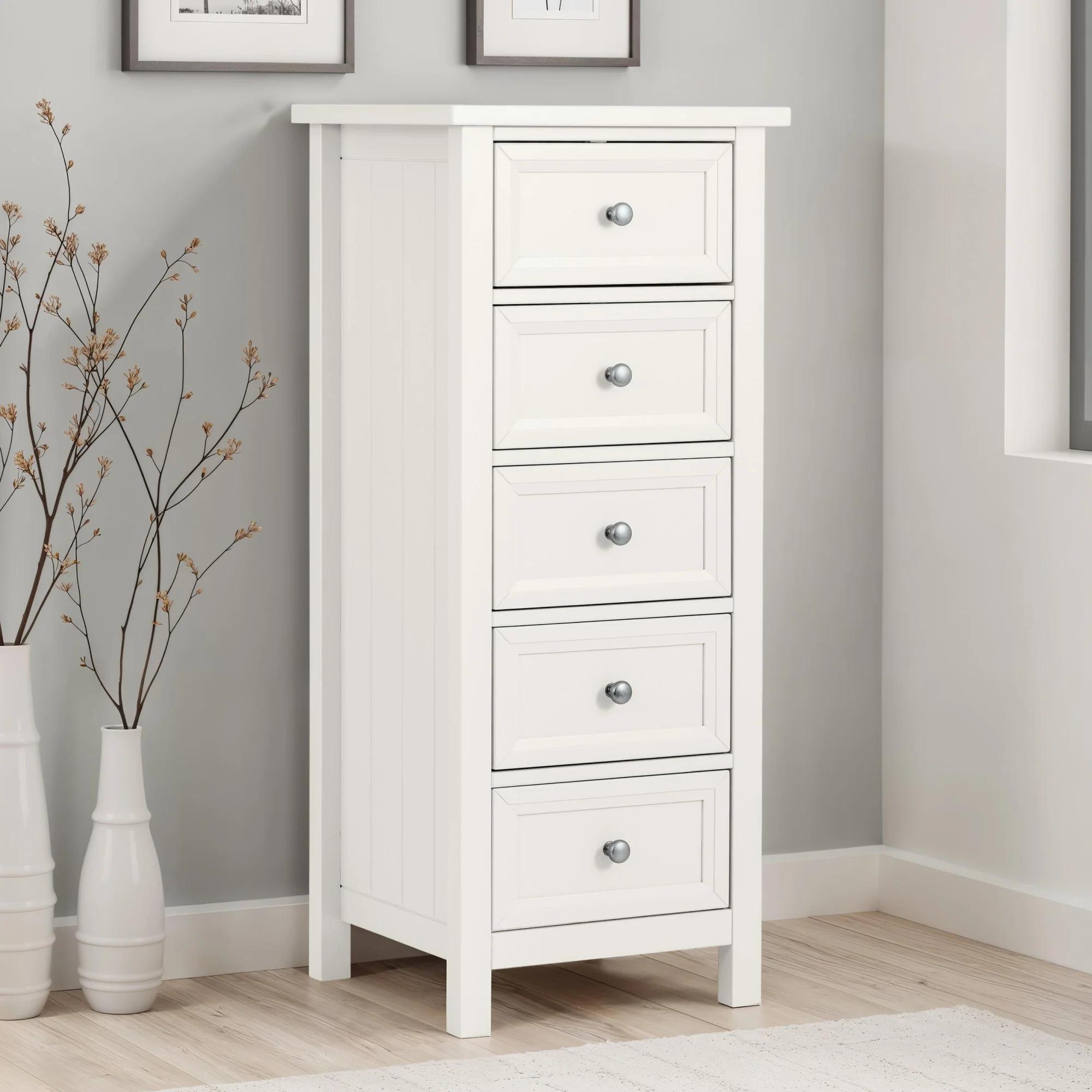 Maine Chest of Drawers - 5 Drawer - Tall - White