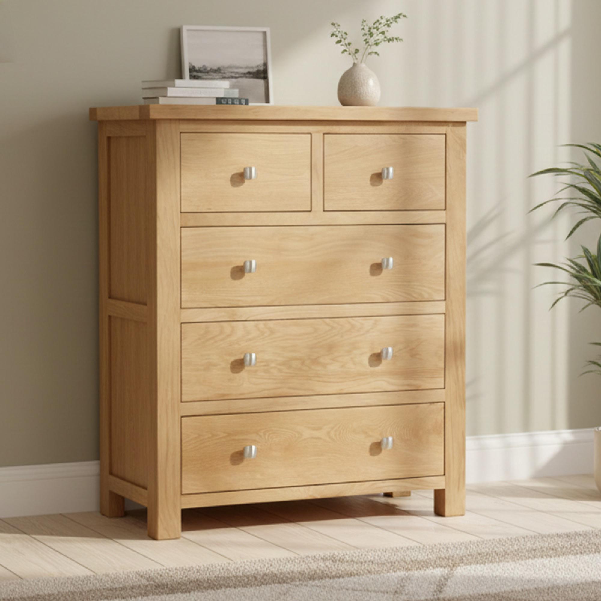 Appleby Chest - 2+3 Drawer - Oak