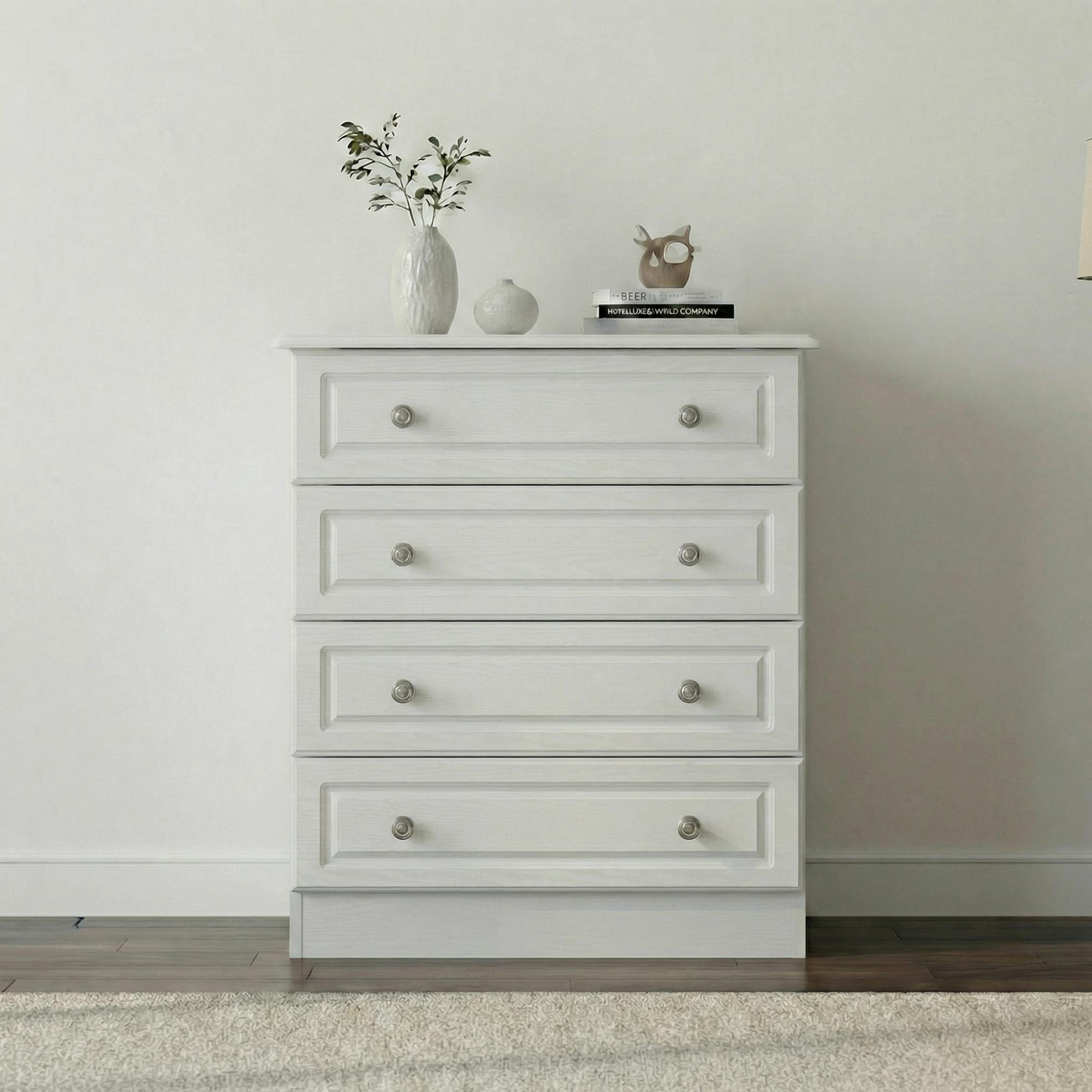 Pembroke Chest - 4 Drawer - White