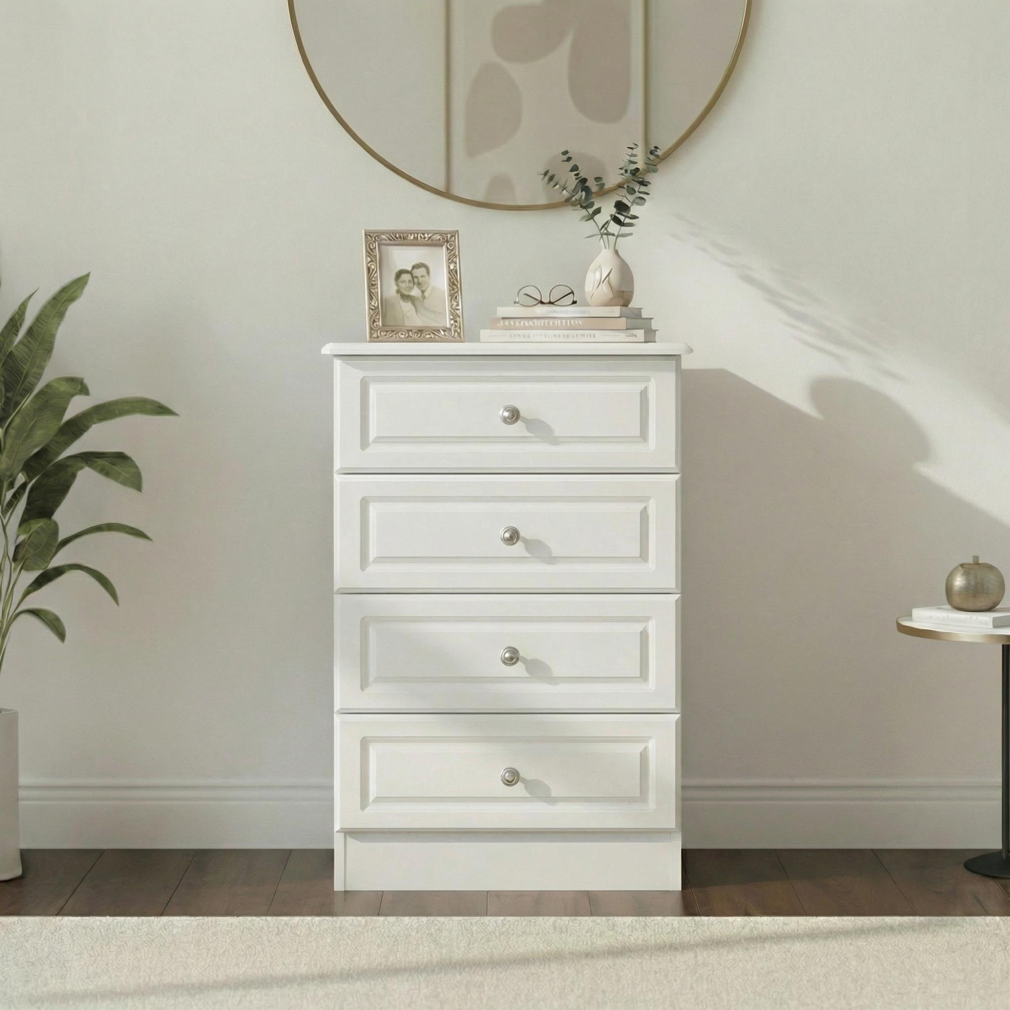 Pembroke Chest - Midi - 4 Drawer - White