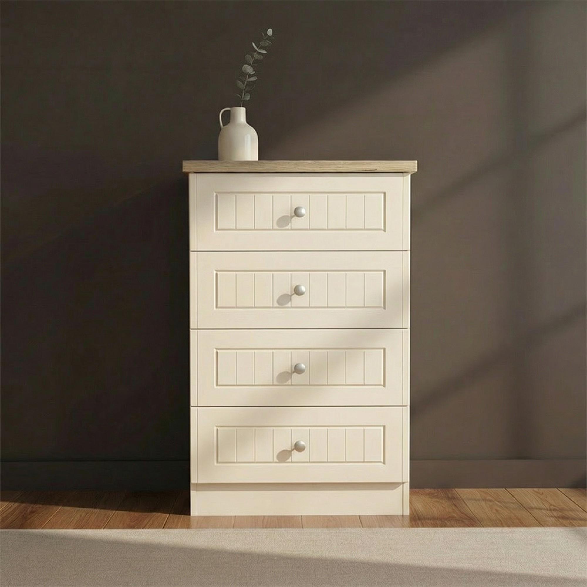 Vienna Chest - 4 Drawer - Midi - Cream