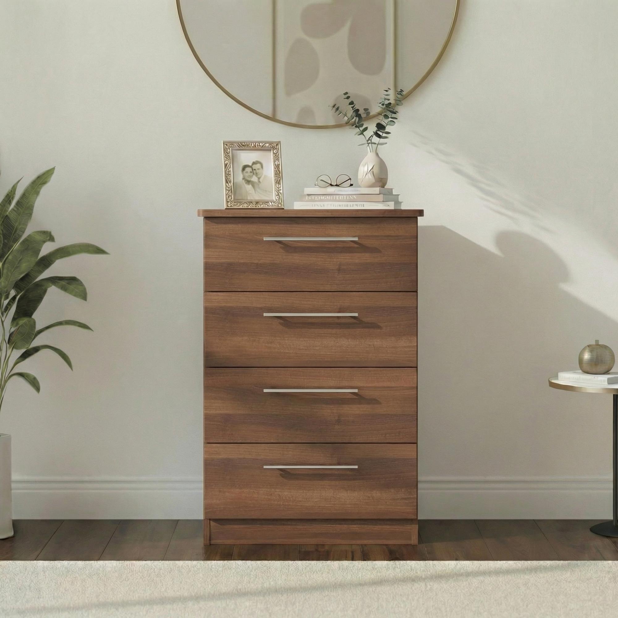 Sherwood Midi Chest - 4 Drawer - Walnut