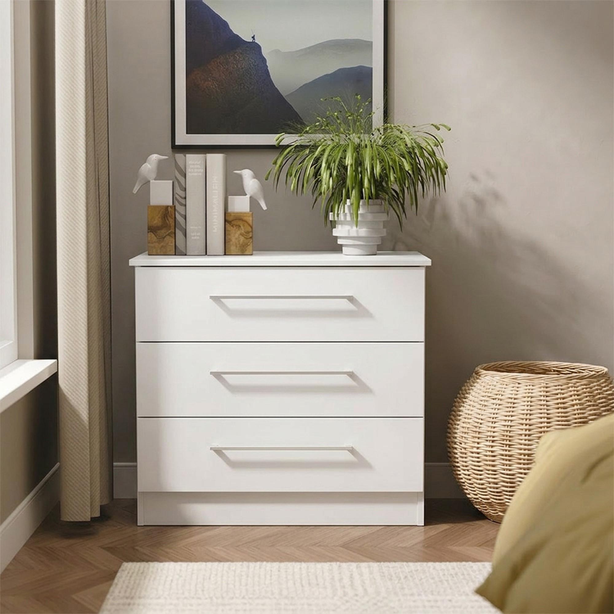 Worcester Chest - 3 Drawer - Small - White