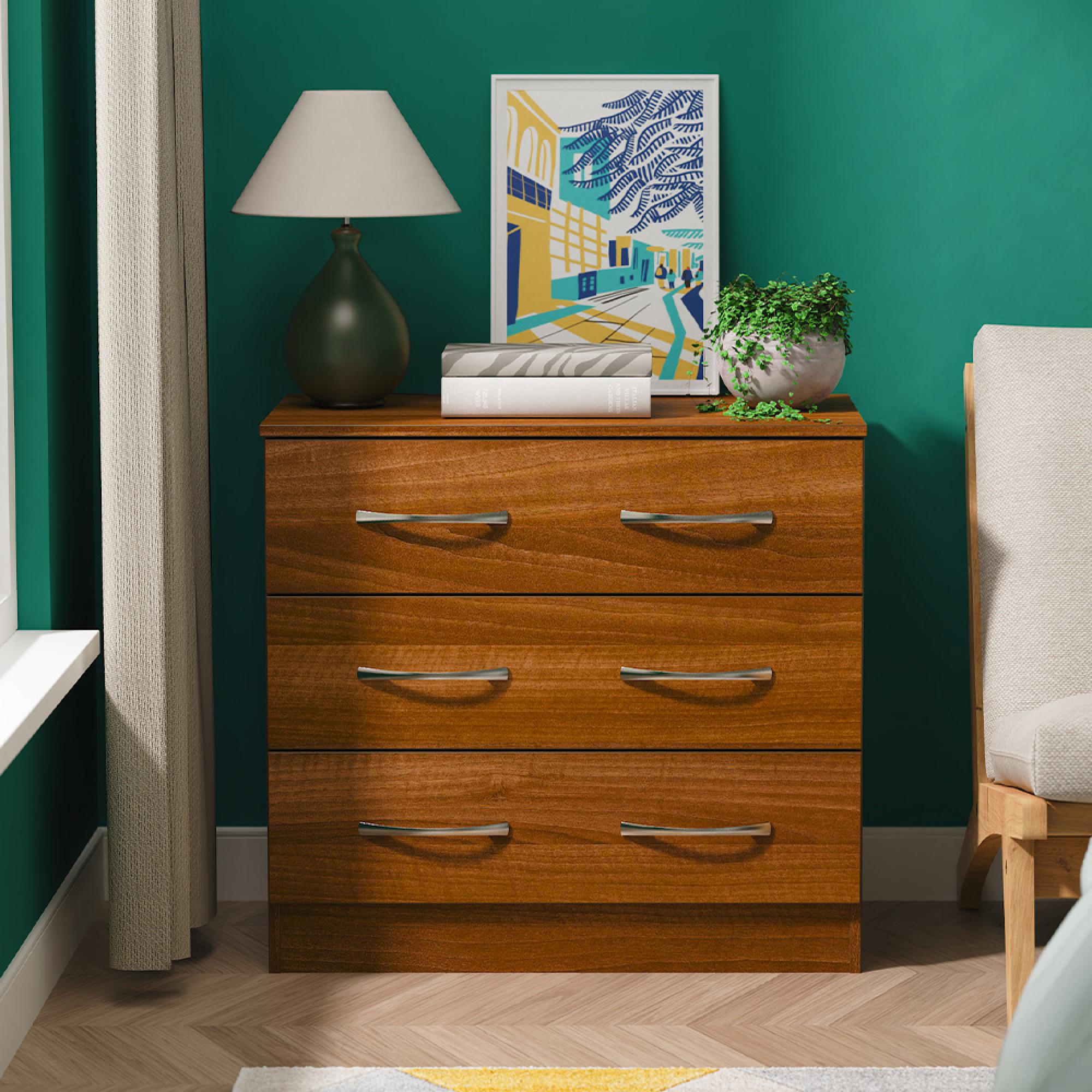 Avon Chest - 3 Drawer - Small - Walnut