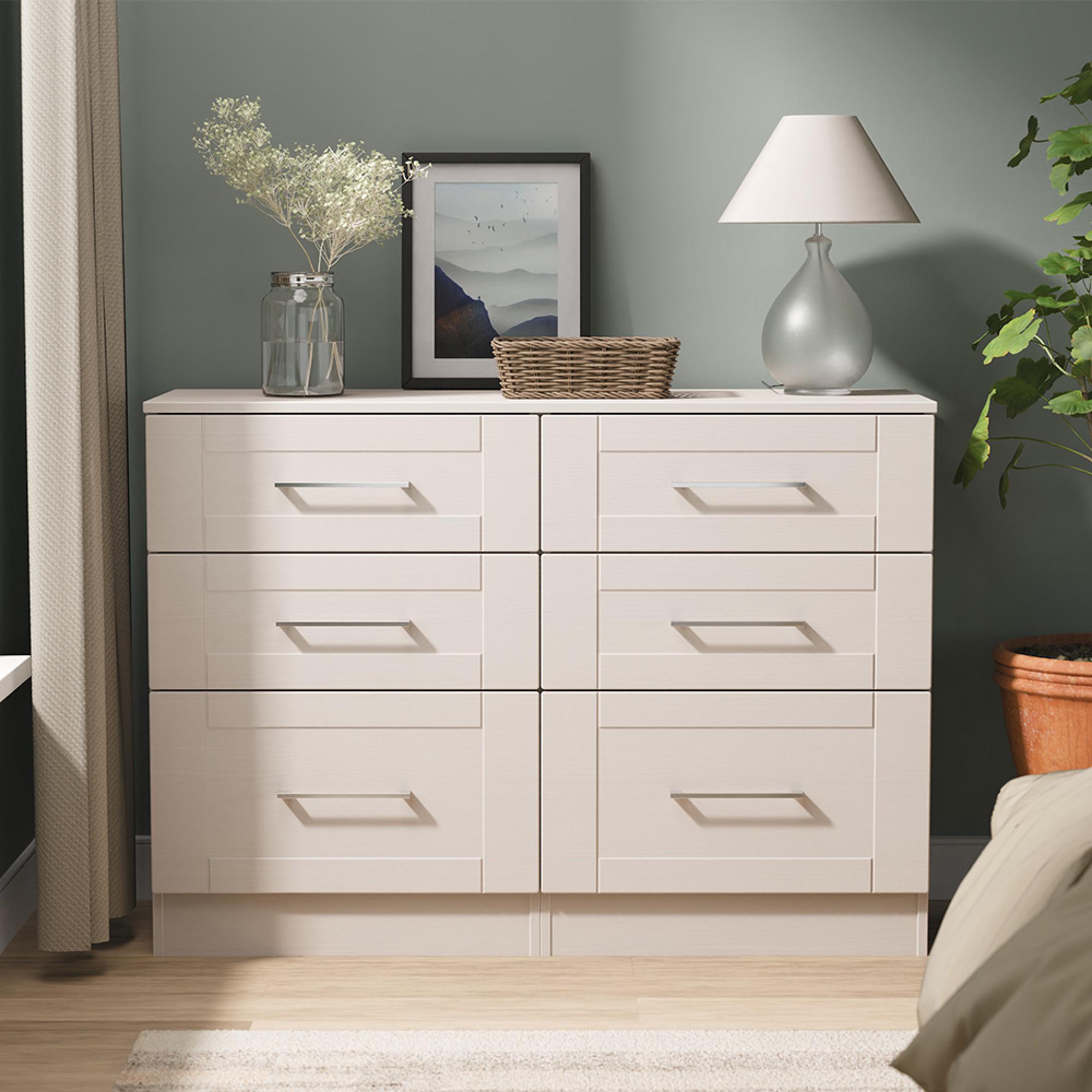 York Chest - 6 Drawer - Midi - Cashmere