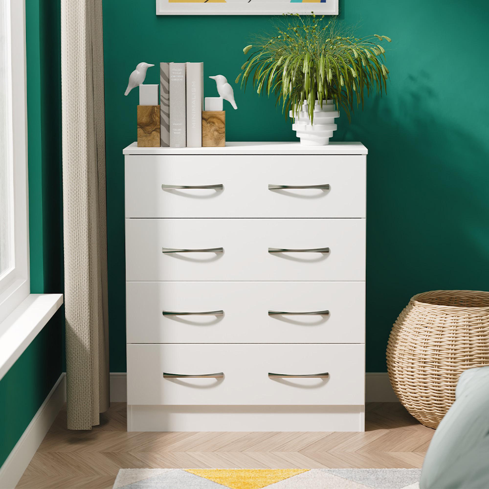 Avon Chest - 4 Drawer - White