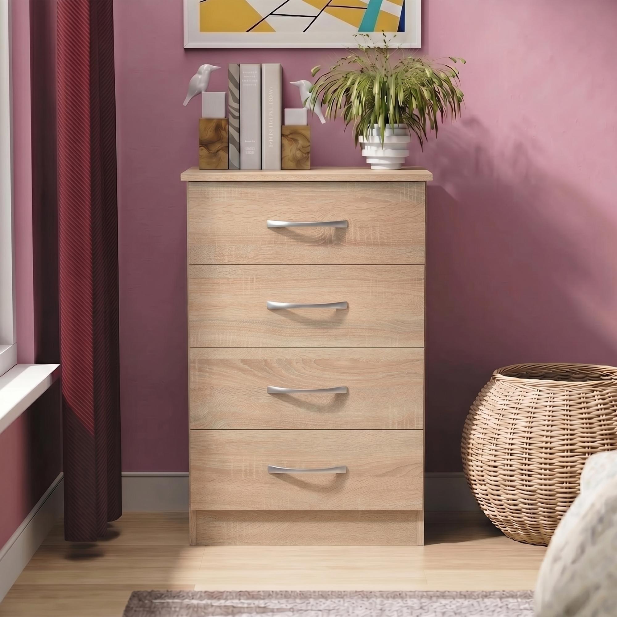 Avon Chest - 4 Drawer - Midi - Oak