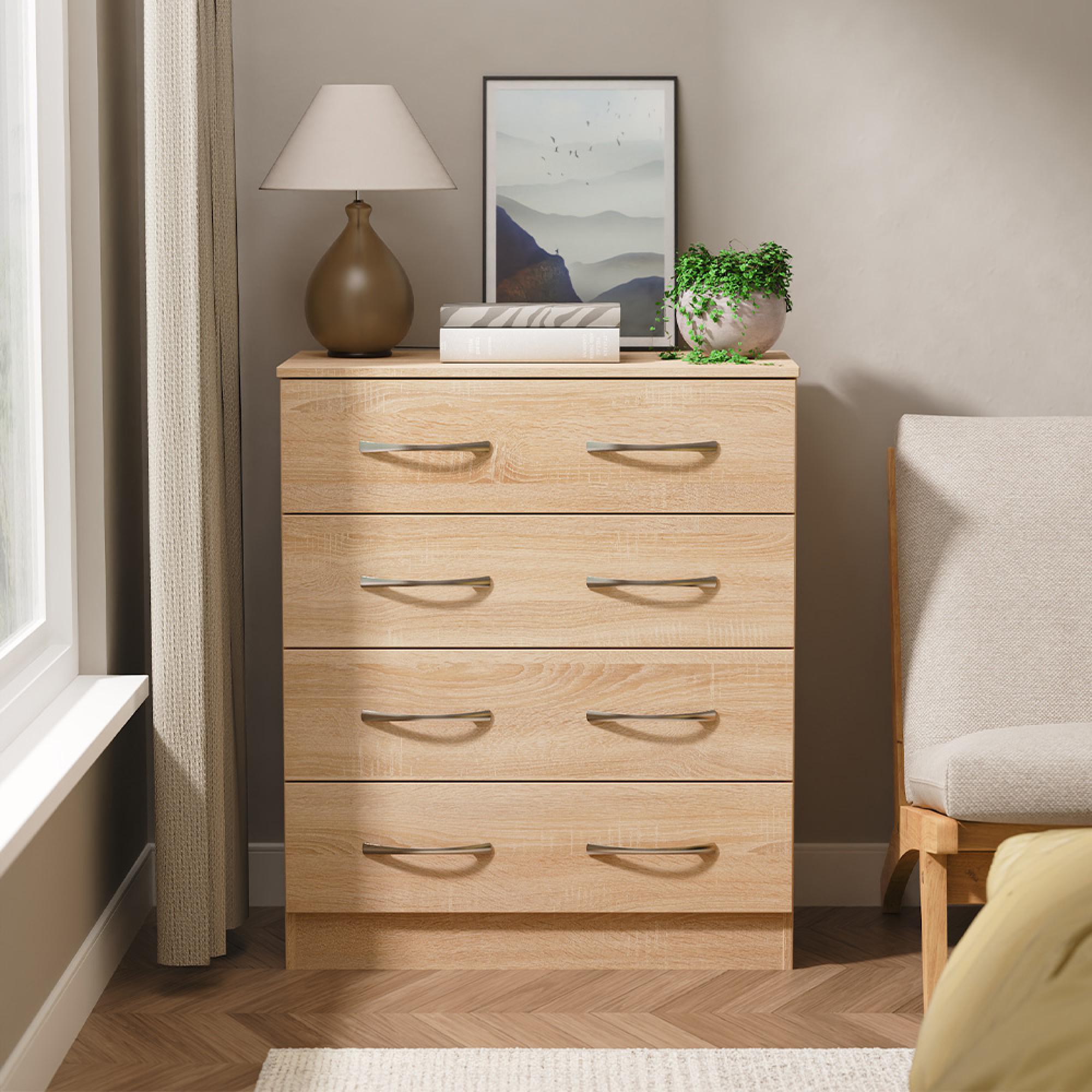 Avon Chest - 4 Drawer - Oak