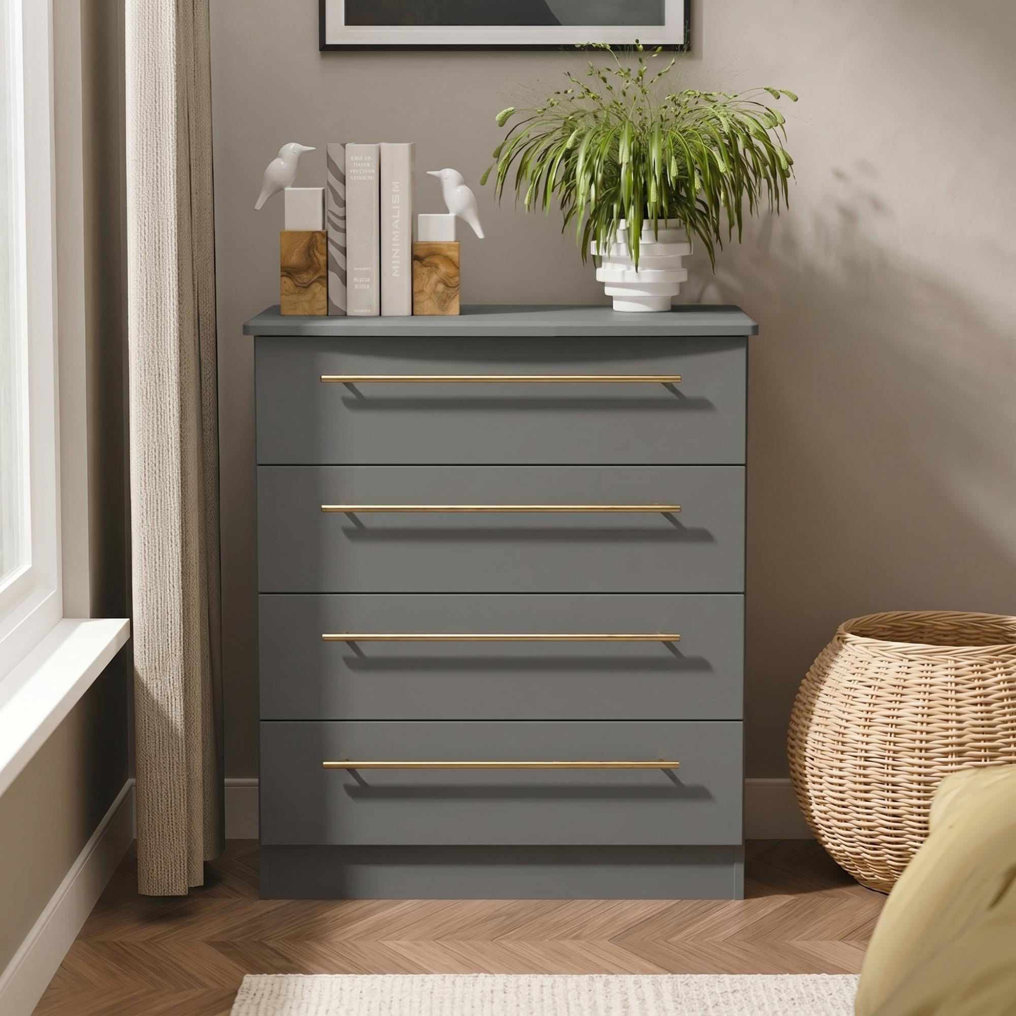 Haworth Chest - 4 Drawer - Grey