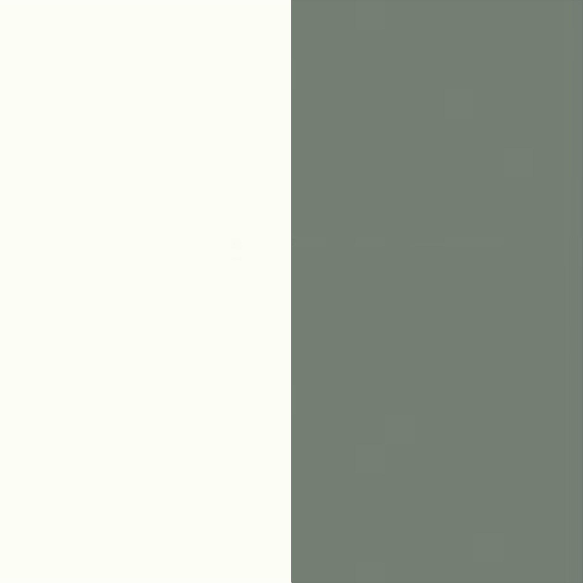 White Matt Front and Reed Green Base