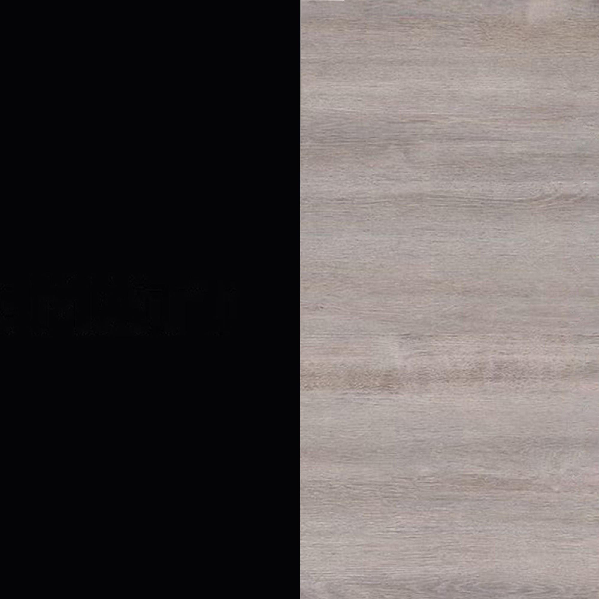 Black Matt Front and Grey Oak Base