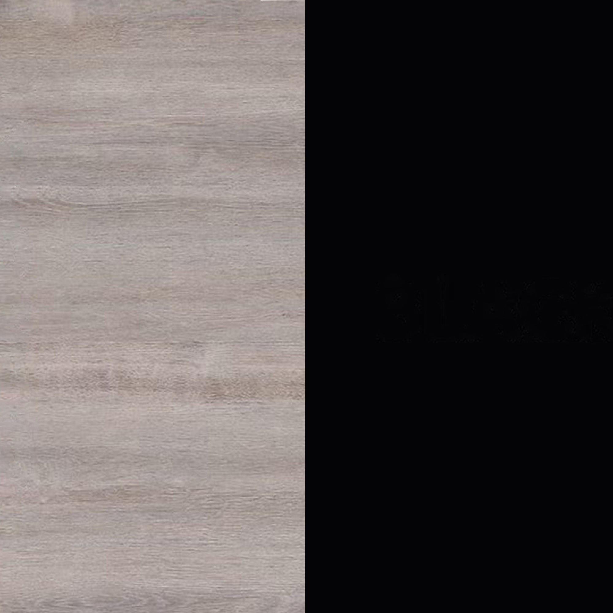 Grey Oak Front and Black Matt Base