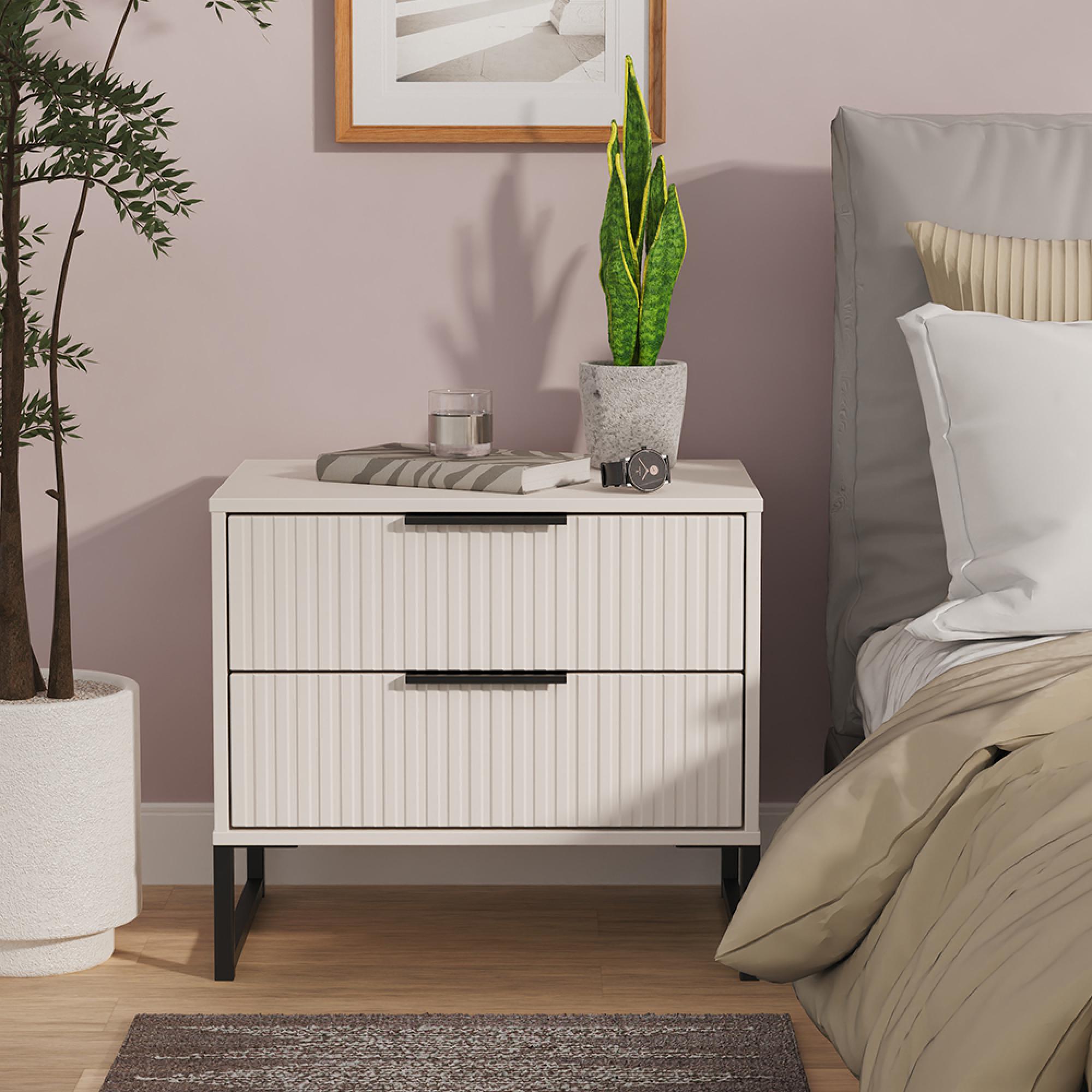 Fluted Chest - 2 Drawer - Midi - Kashmir Matt