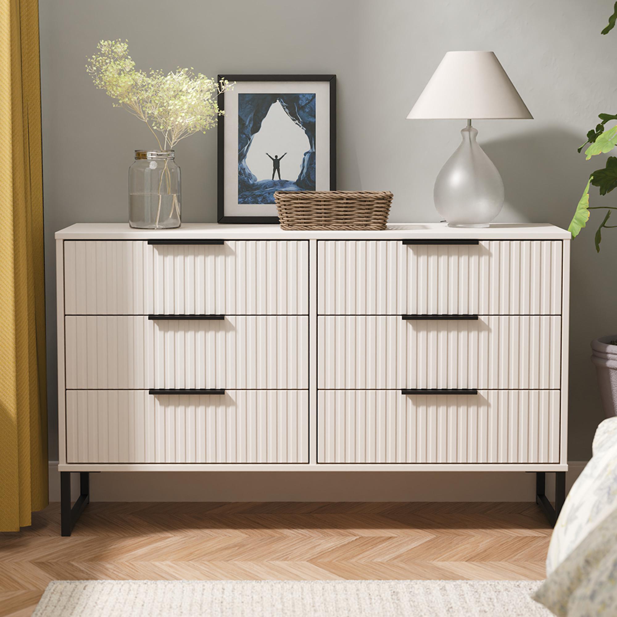 Fluted Chest - 6 Drawer - Midi - Kashmir Matt