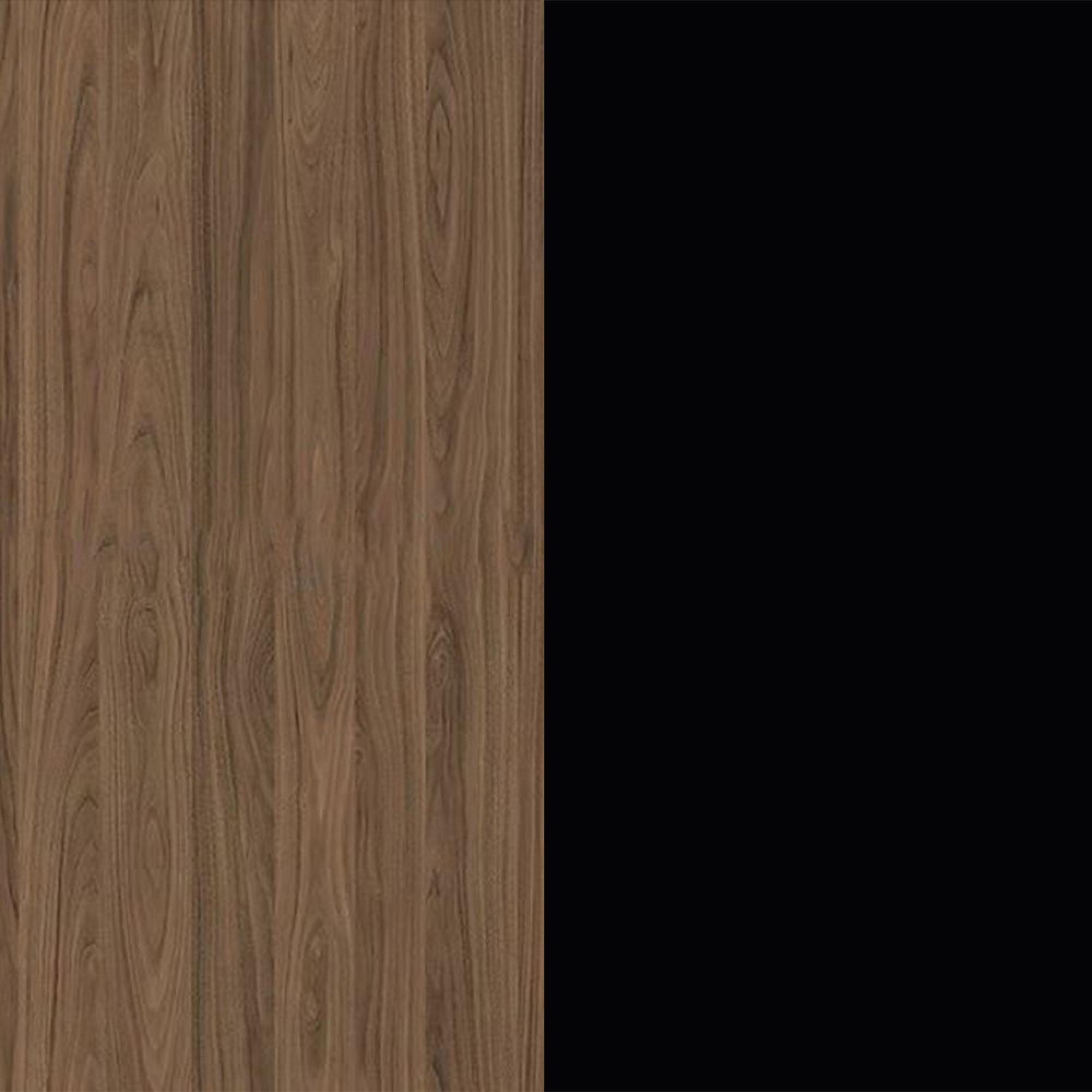 Carini Walnut Front and Black Matt Base