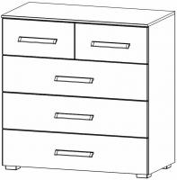 69WD : 2+3 Drawer Chest with Color Front