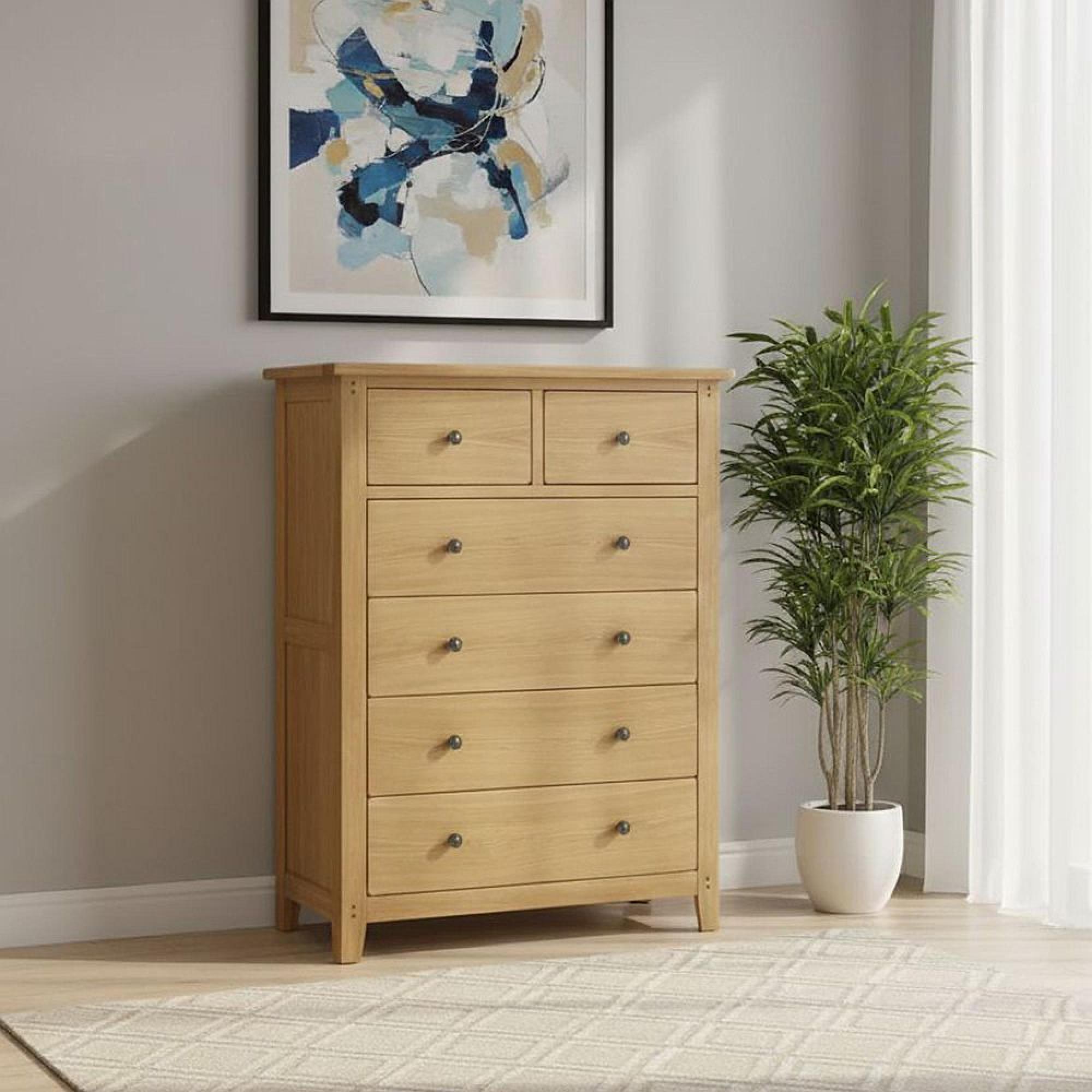 Clearance - Burford Chest - 2+4 Drawer - Oak - FSS17396