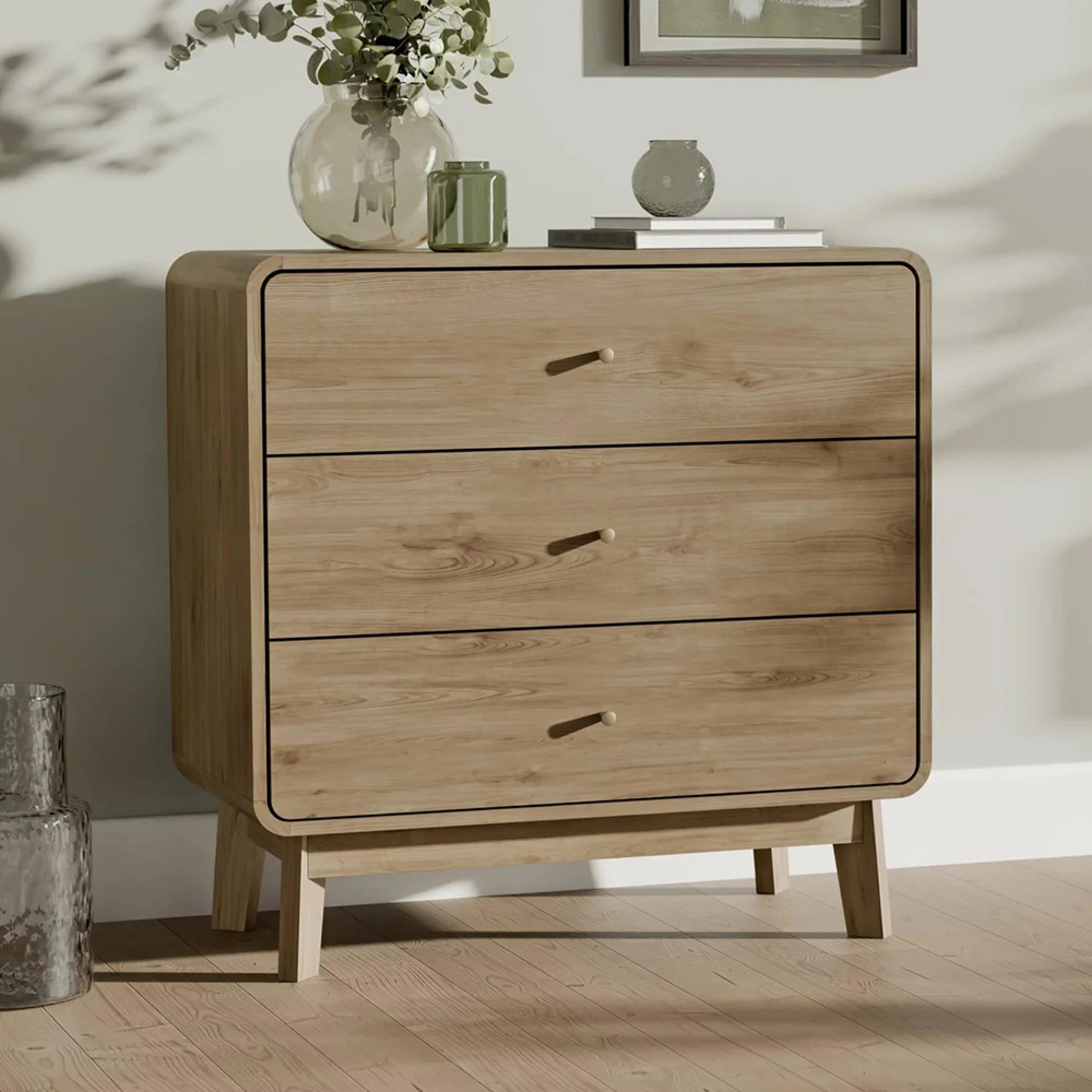 Ingrid Chest - 3 Drawer - Small - Natural - Oak