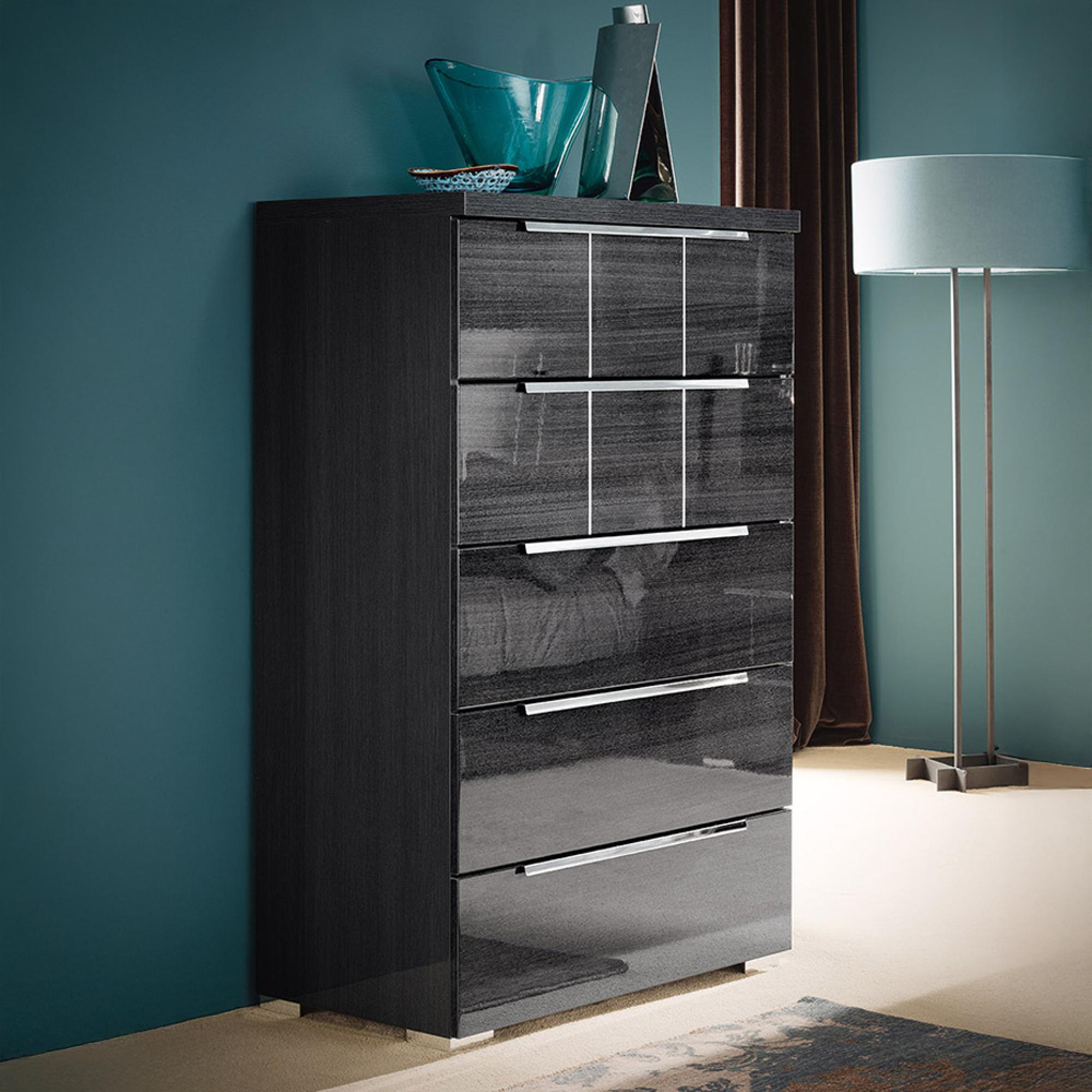 Versilia Chest - 5 Drawer - Black