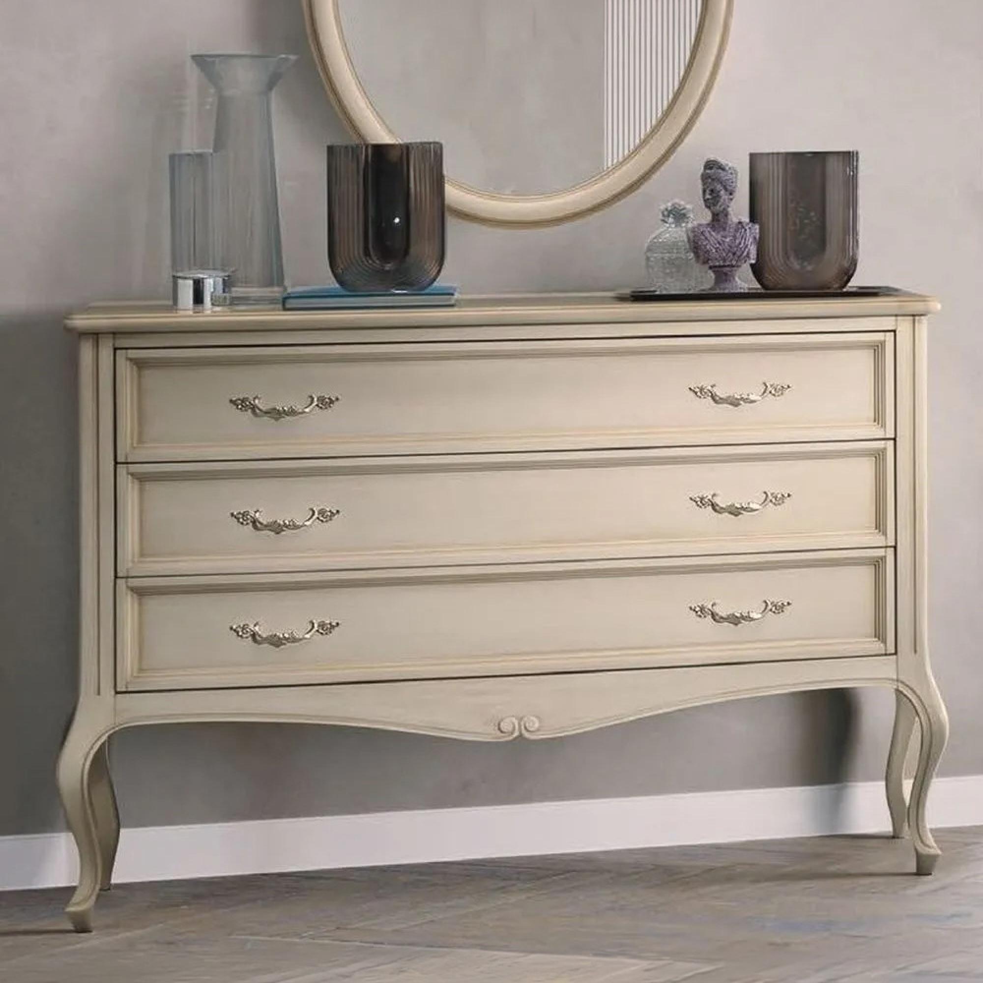 Verdi Italian Chest - 3 Drawer - Ivory - French Style
