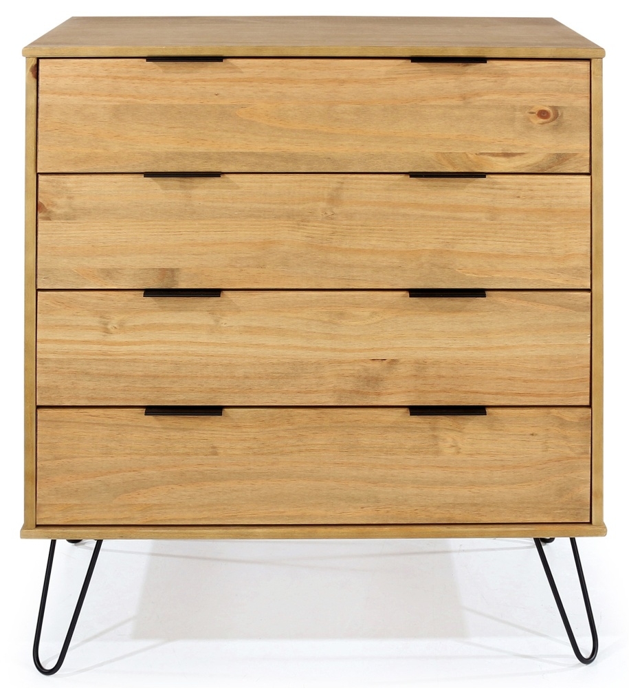 Augusta Chest - 4 Drawer - Pine - Hairpin Legs