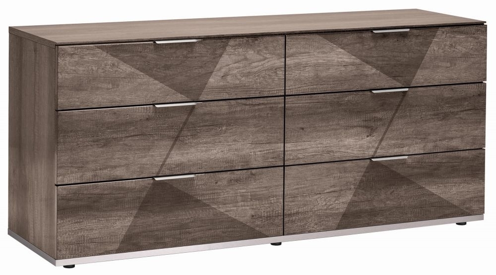 Favignana Wide Dresser - 6 Drawer - Rim Oak
