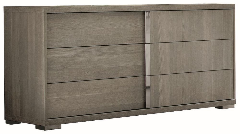 Tivoli Wide Dresser - 6 Drawer - Grey Wood
