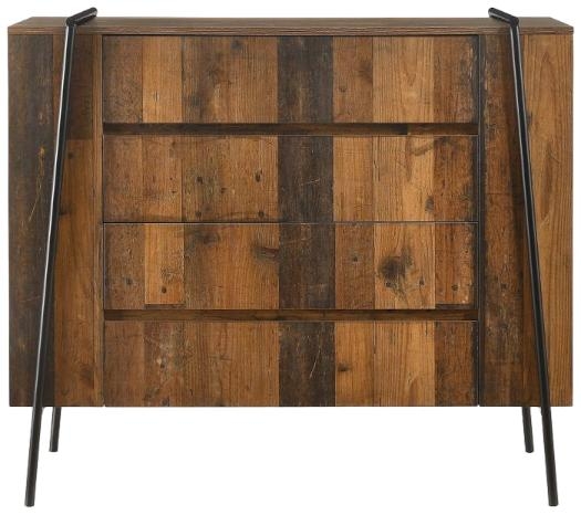Alpena Chest of Drawers - 4 Drawer - Rustic Oak