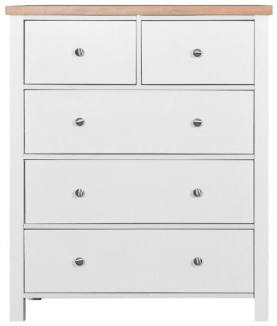 Arthur Chest of Drawers - 2+3 Drawer - White