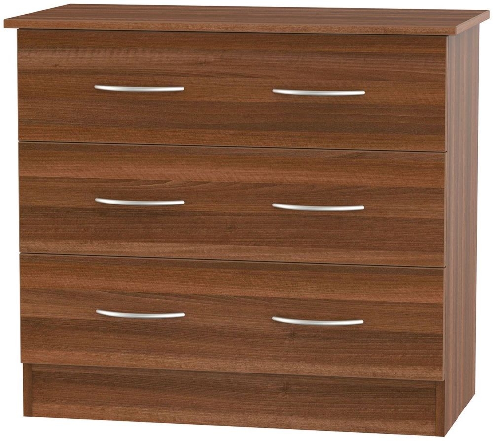 Avon Chest - 3 Drawer - Small - Walnut